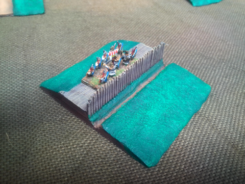 10mm Roman/darkage Ditch and palisade 80mm section