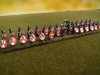 10mm Late Roman armored infantry holding spear over shield
