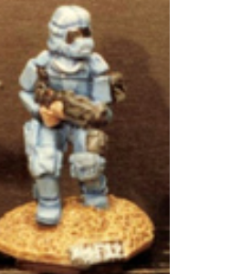 25/28mm figure of the Andromeda Federal Marines: Marine with laser