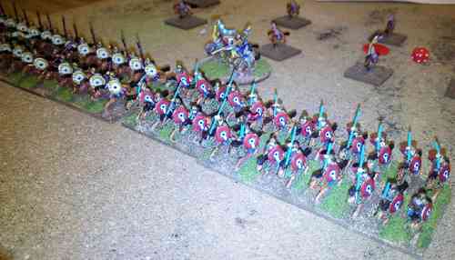 10mm Late Roman armored chain-mail heavy cavalry holding lance at rest